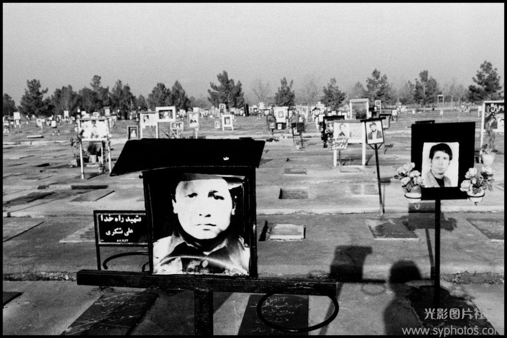 IRAN. Beheshtezara. 1979. A shrine to the martyrs of the Revolution.